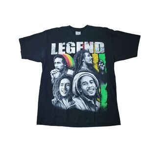 Bob Marley Legend Graphic T-Shirt XL Shaka Wear Super Max Heavy Cotton Black